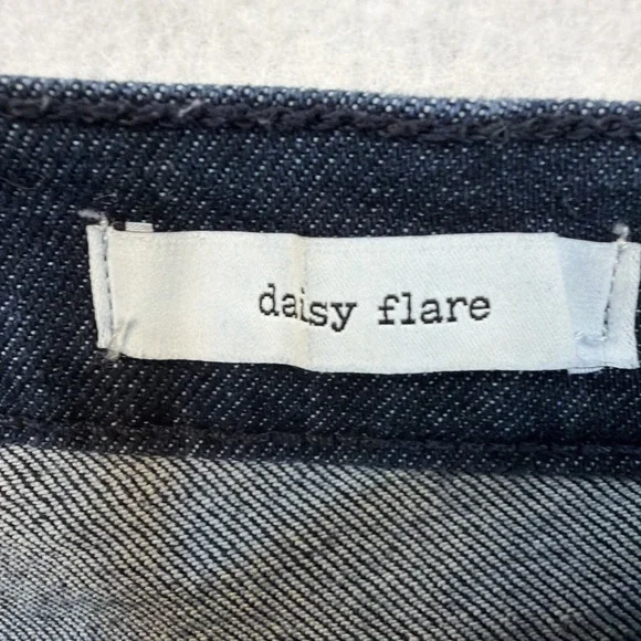 Jessica Simpson Daisy Flare Blue Denim Jeans Womens Size 12 Stretch Raw Hem Y2K - Picture 10 of 16